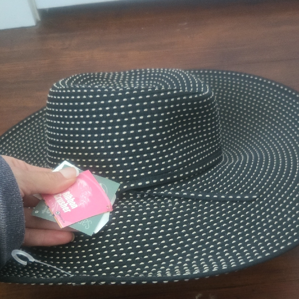 San Diego Hat Company Black and White Wide Brim Hat